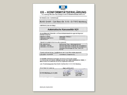 record K 21 Karusselltür