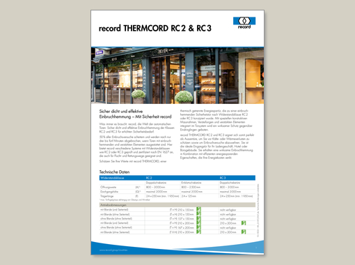 record THERMCORD RC 2 / RC 3