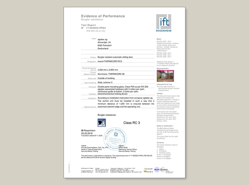 record THERMCORD3 – ift-Evidence of Performance