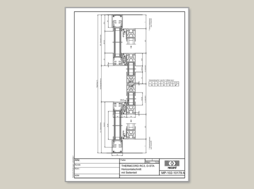 THERMCORD RC3, D-STA, Horizontalschnitt mit Seitenteil