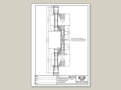 THERMCORD RC3, D-STA, Horizontalschnitt mit Seitenteil