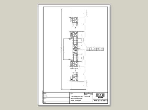 THERMCORD RC3, D-STA, Horizontalschnitt ohne Seitenteil